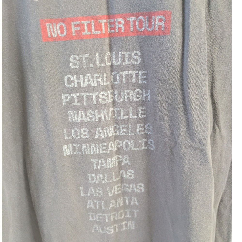 The Rolling Stones 2021 No Filter Tour TShirt Charcoal Grey USA Flag Tongue Logo - Picture 4 of 5